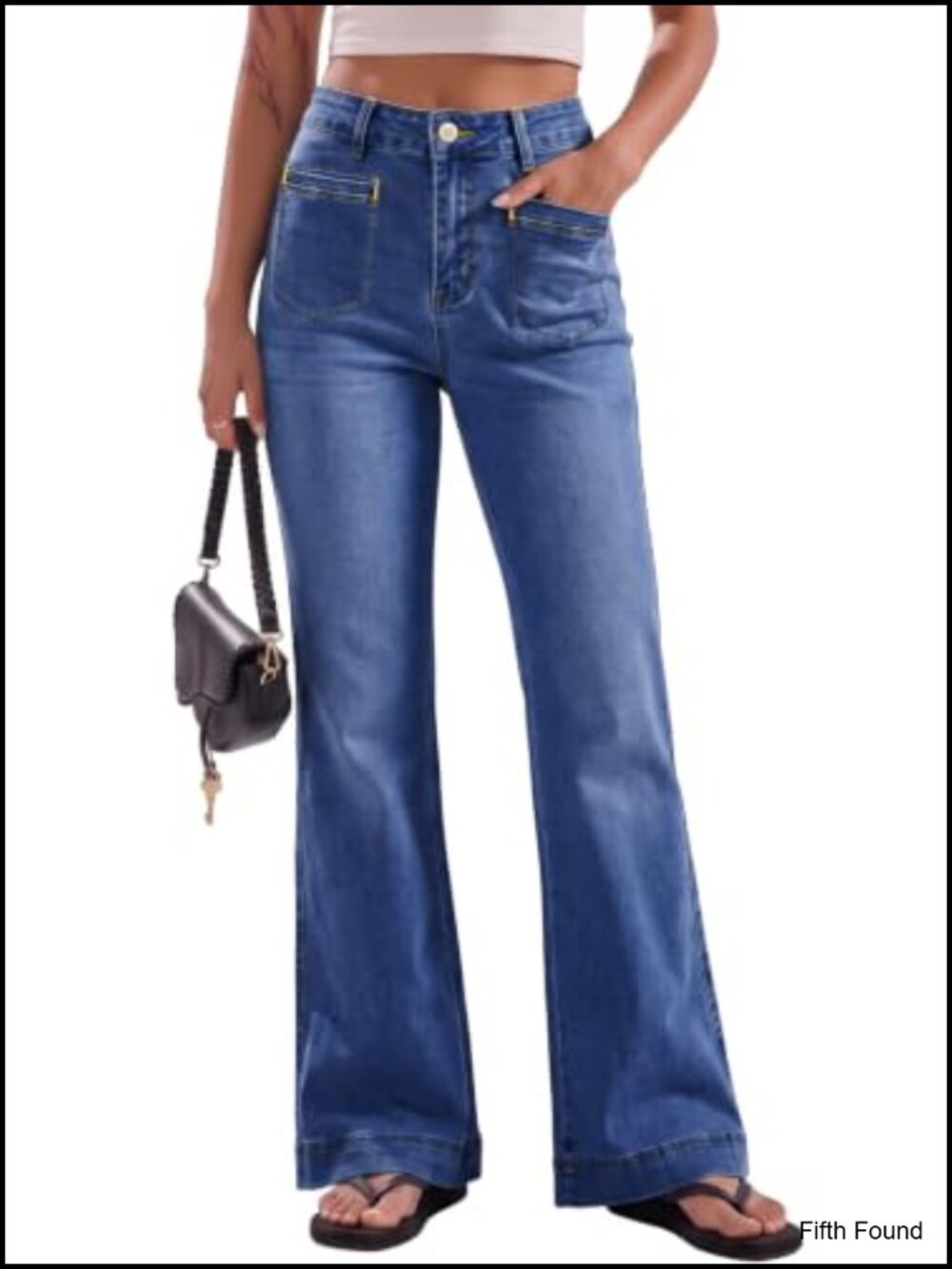 High Waisted Flare Boot Cut Wide Leg Denim Jeans
